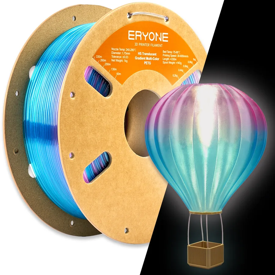 PETG High-Speed Translucent Gradient Multi-Color Filament