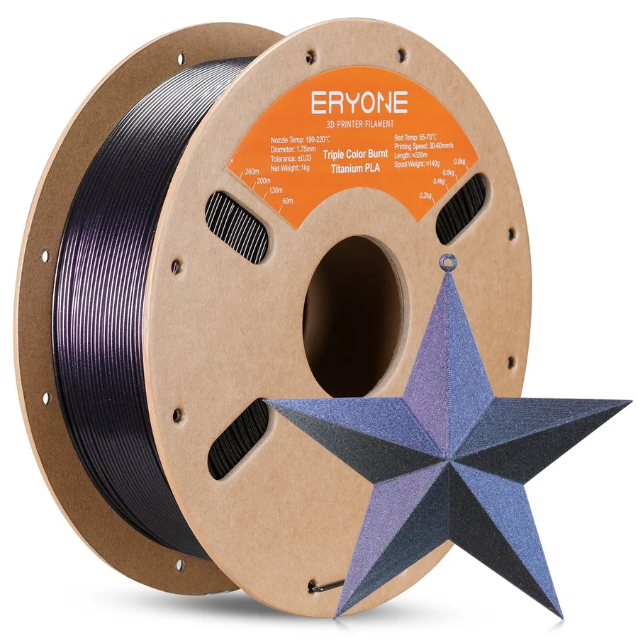 PLA Burnt Titanium Triple Color Filament